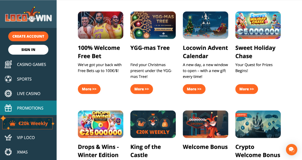 No deposit bonus v casinu Locowin