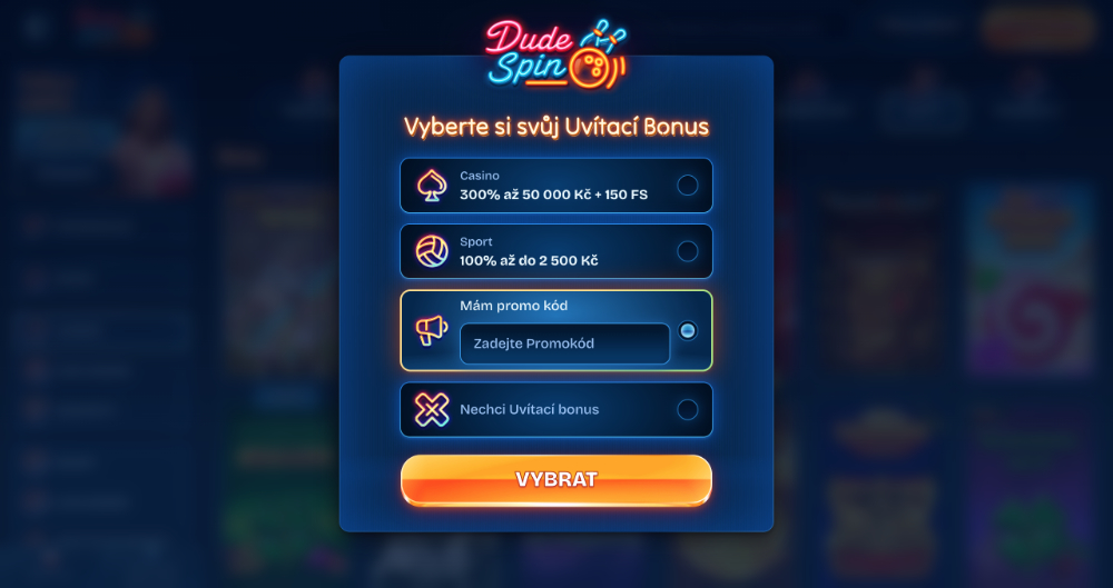 Promo kód v casinu DudeSpin