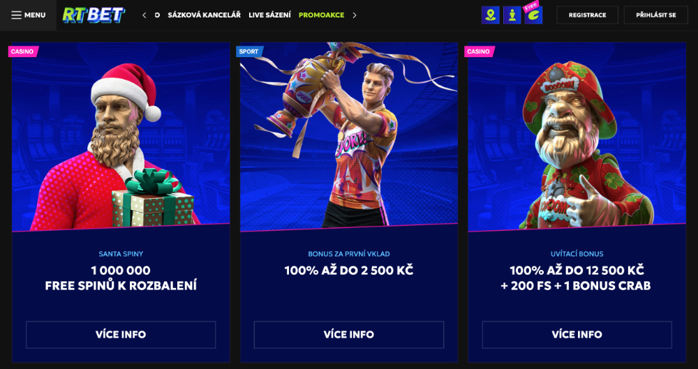 No deposit bonus at RTbet casino