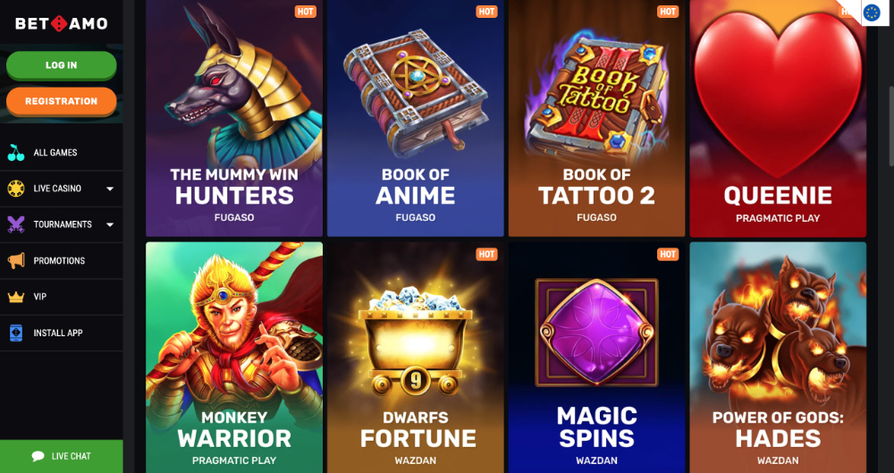 Automaty v casinu Betamo