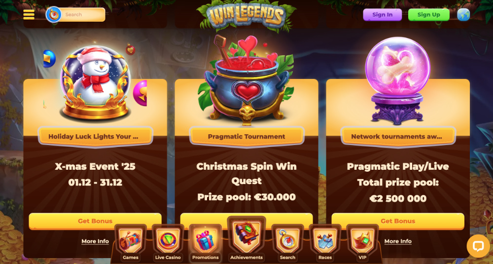 WinLegends bonusy [prosinec 2025]