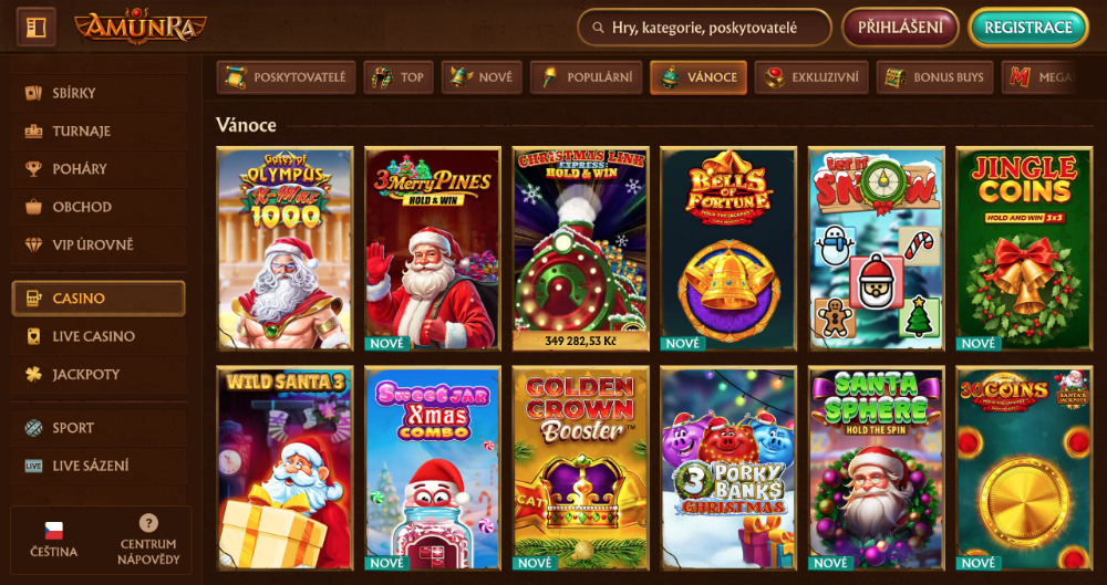 Užijte si Vánoce v casinu AmunRa