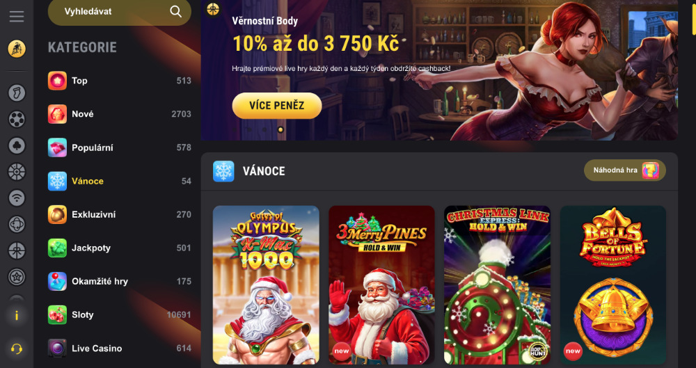 Užijte si Vánoce v casinu FEZbet: bonusy, turnaje, adventní kalendář, tematické hry apod.