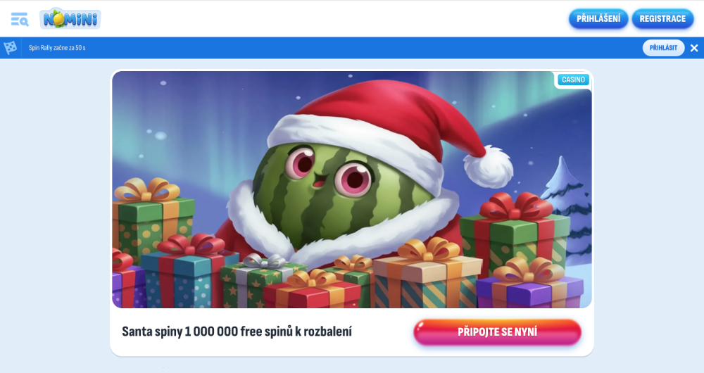 Nomini free spins [prosinec 2025] úvodní