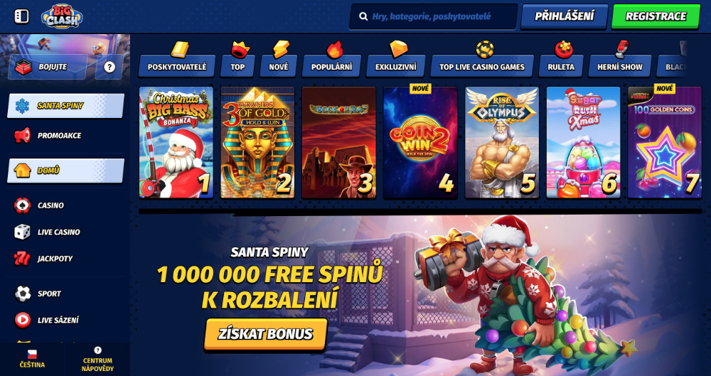 Užijte si Vánoce v casinu BigClash