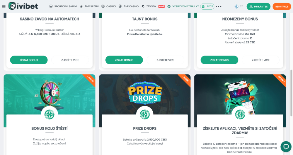 Ivibet bonusy [prosinec 2025] úvodní