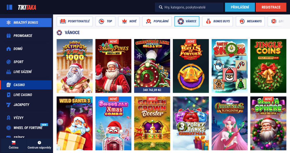 Vánoce v casinu TikiTaka