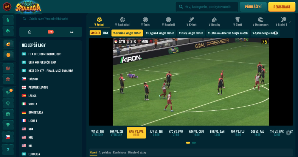 Rádi zkoušíte nové věci? Vsaďte si na virtuální sport v casinu Spinanga úvodní