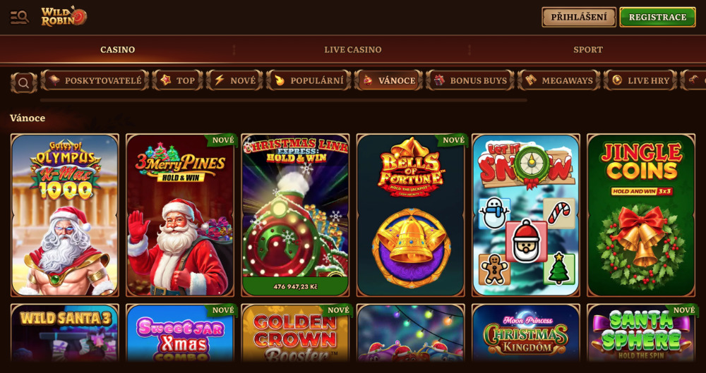 Užijte si Vánoce v casinu Wild Robin