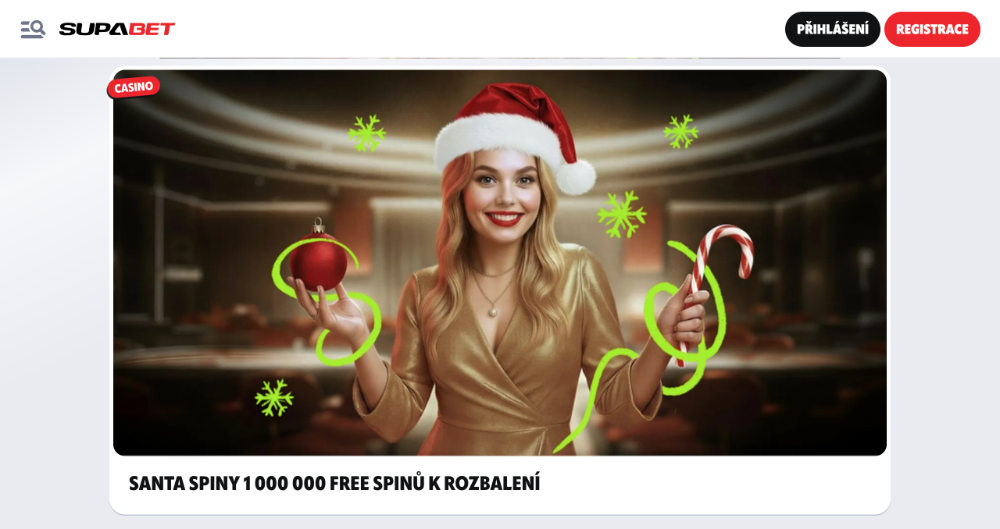 Supabet free spins [prosinec 2025] úvodní