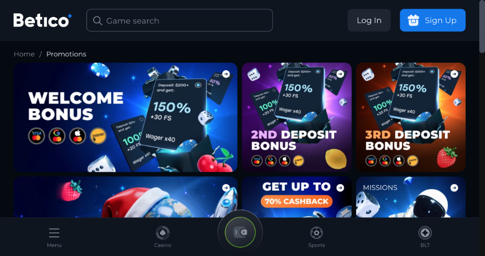 Betico free spins [prosinec 2025]