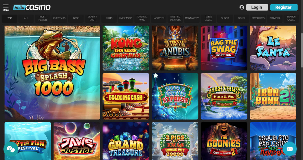 Hello Casino homepage