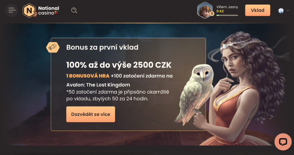 National Casino free spins [prosinec 2025] úvodní
