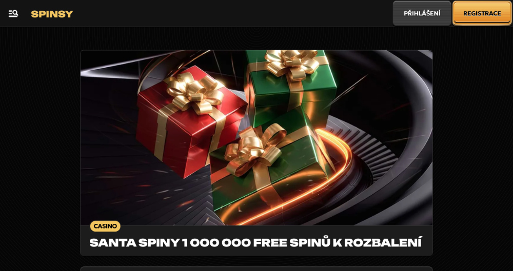 Spinsy free spins [prosinec 2025] úvodní
