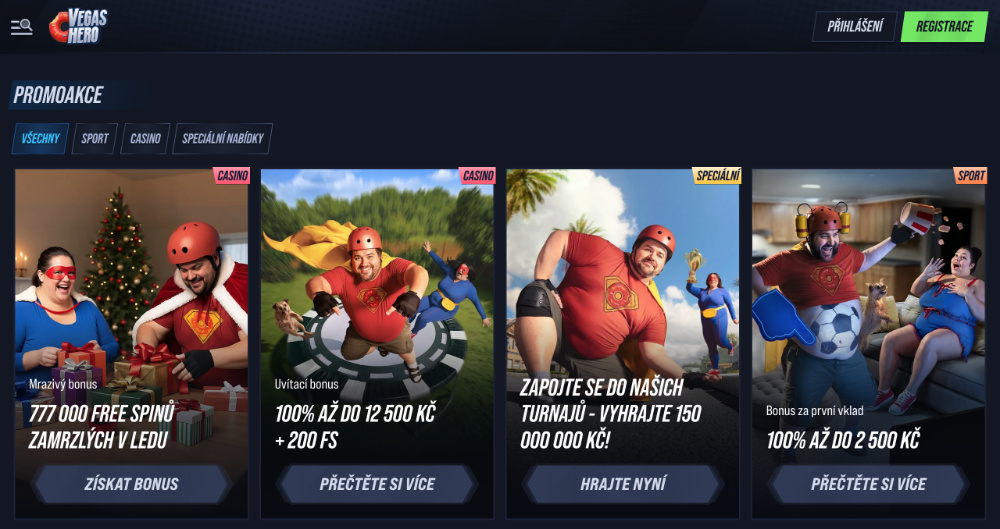 Prosincové bonusy v casinu VegasHero
