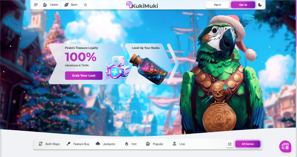 KukiMuki casino úvodní