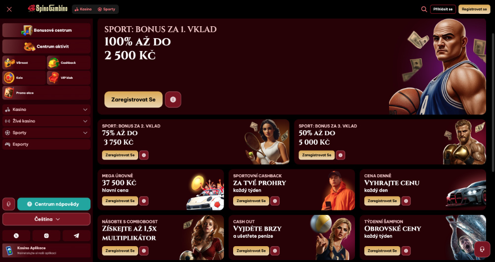 Spinogambino bonusy [prosinec 2025] úvodní