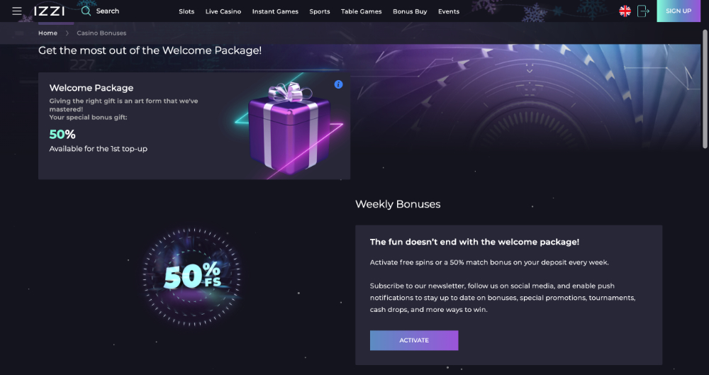 Izzi casino bonusy [Přehled TOP bonusů] úvodní