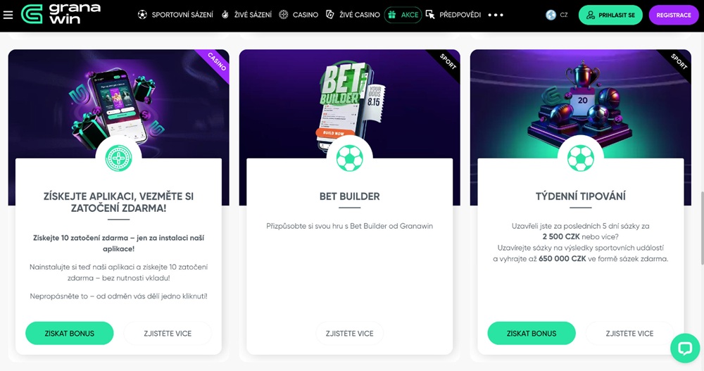 GranaWin bonusy [prosinec 2025] úvodní