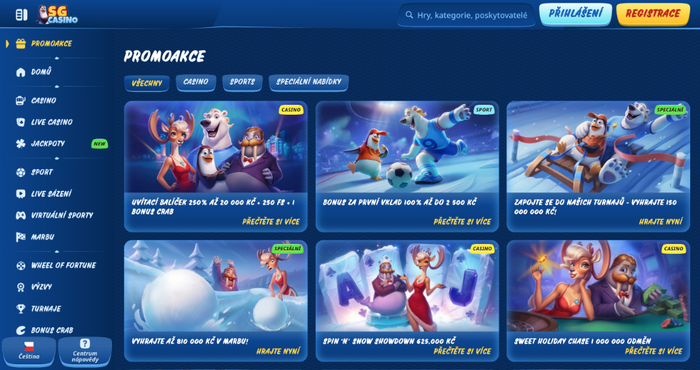 SGcasino bonusy [prosinec 2025]