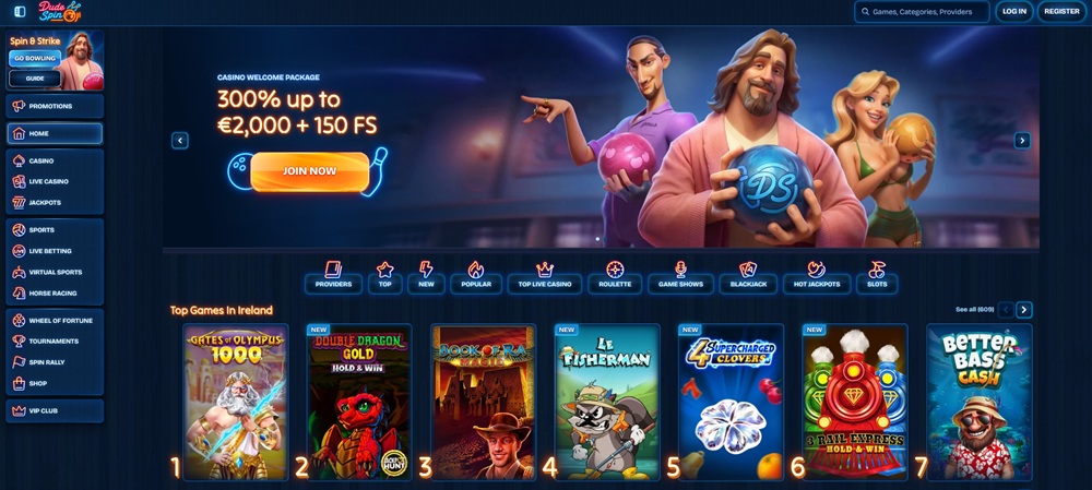 DudeSpin casino úvod en