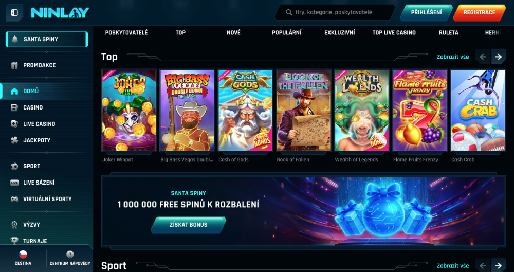 Užijte si Vánoce v casinu Ninlay bonusy, turnaje, adventní kalendář, tematické hry apod. úvodní