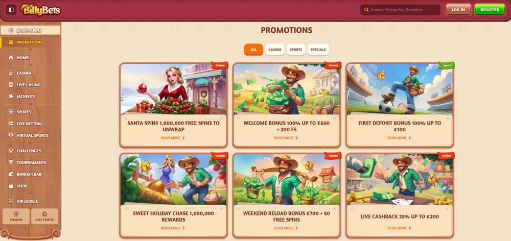 billybets no deposit preview