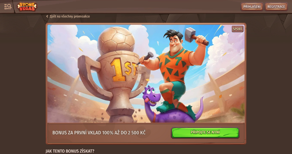 Promoakce v sázkové kanceláři Stone Vegas