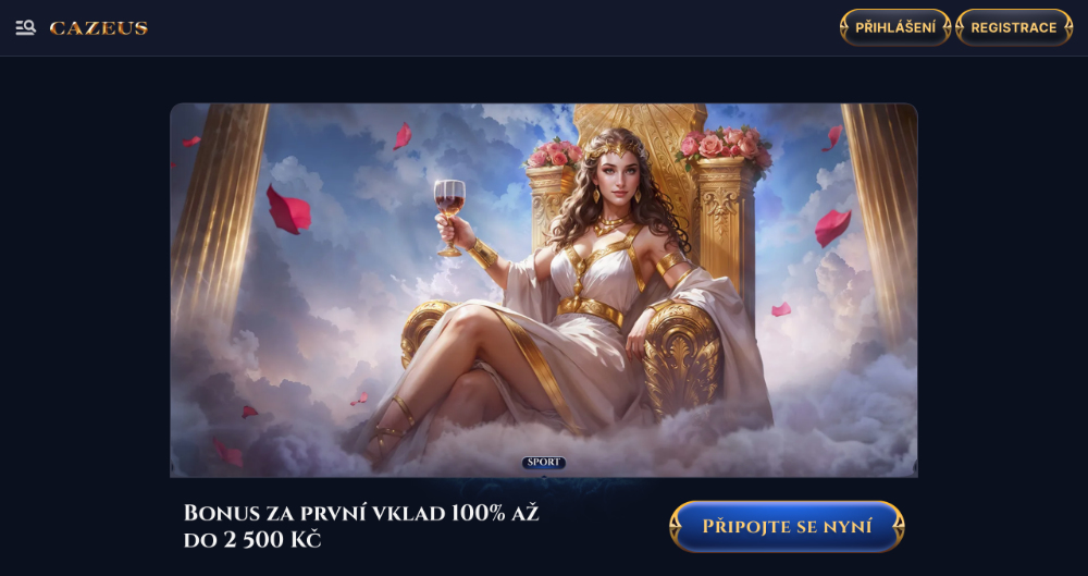 Promoakce v sázkové kanceláři Cazeus Bonus k prvnímu vkladu 2 500 Kč úvodní