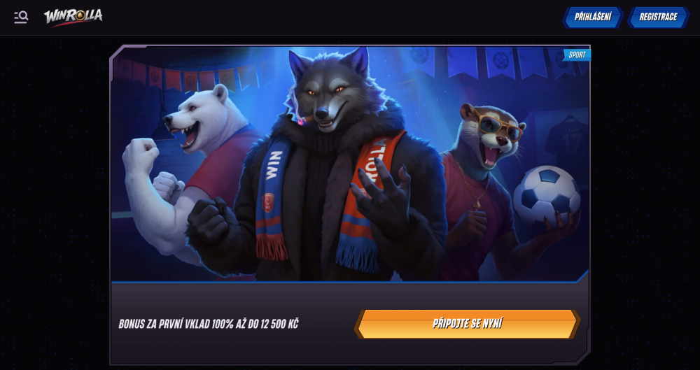 Promoakce v sázkové kanceláři Win Rolla Bonus k prvnímu vkladu 12 500 Kč úvodní