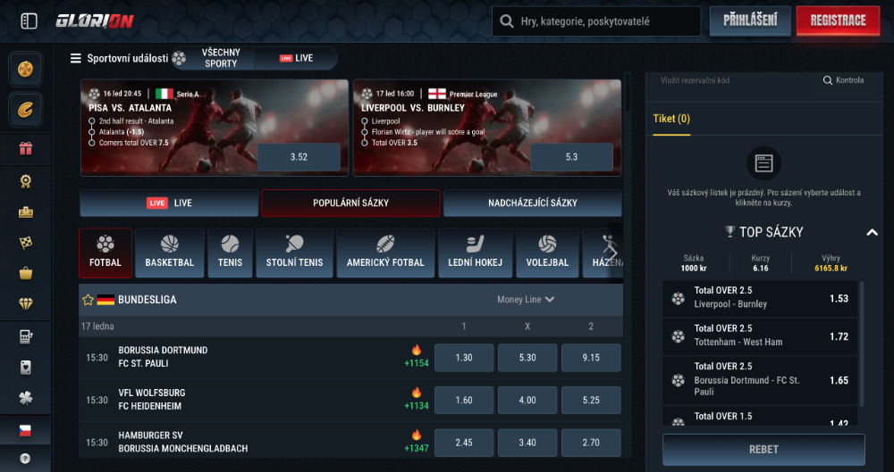 Sázková kancelář Glorion