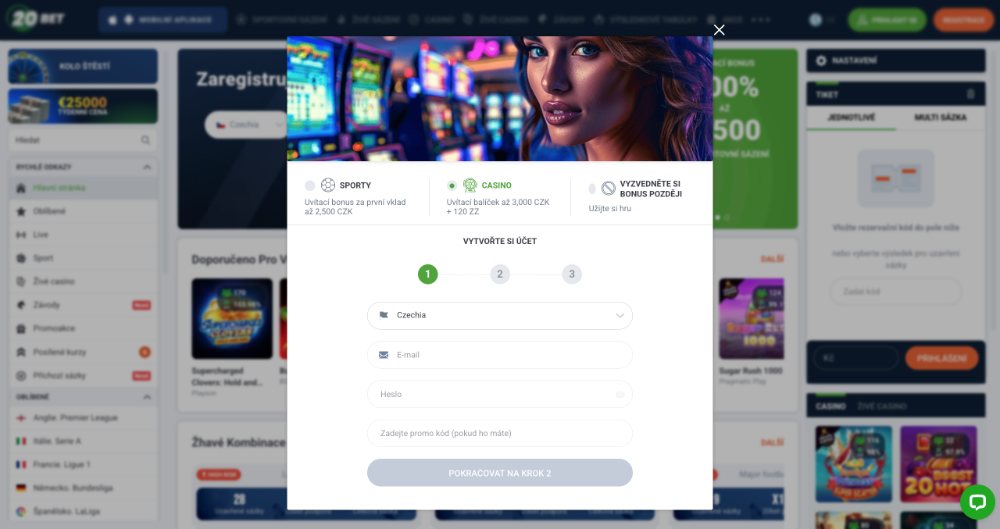 Introducción al código promocional de 20BET