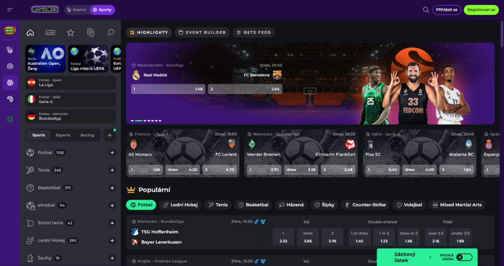 Sázková kancelář Gambloria