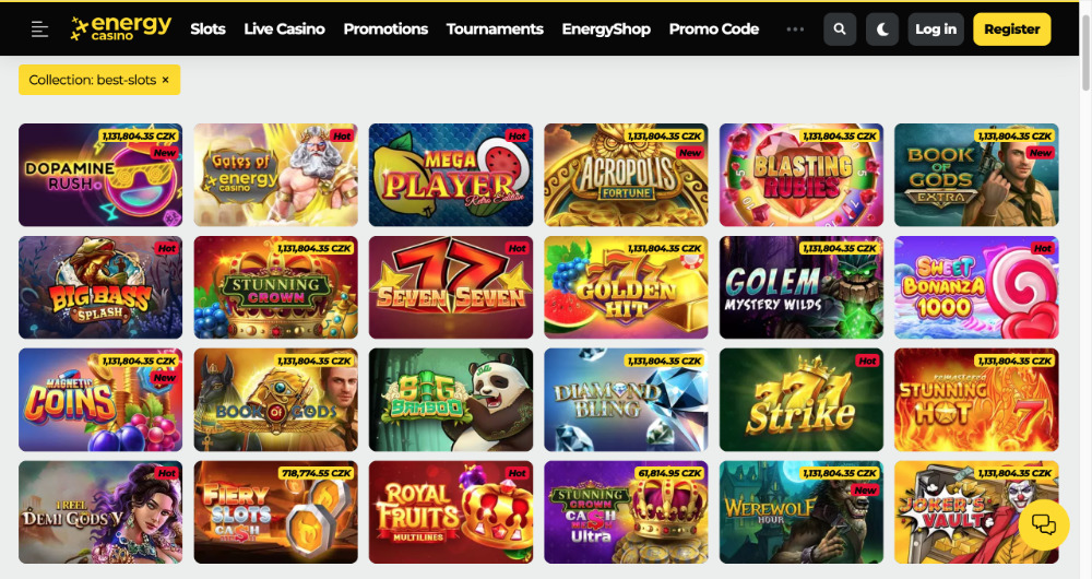 Energy Casino automaty [Přehled TOP automatů] úvod