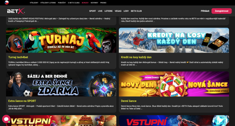 BETX bonusy [Přehled TOP bonusů] úvodní
