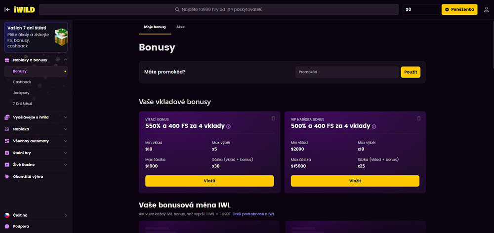 iWild Casino No-Deposit-Bonus