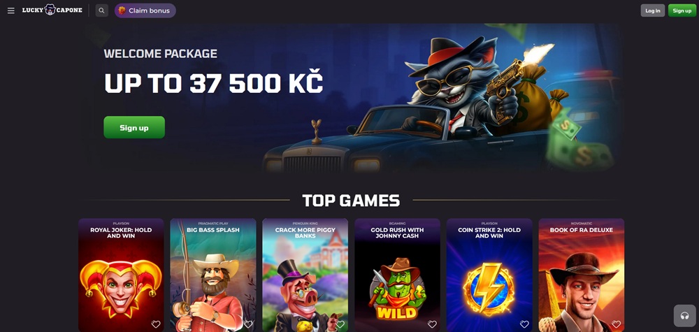 LuckyCapone casino úvod en