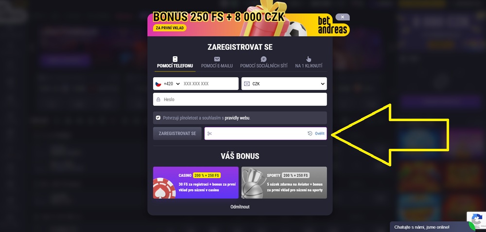 BetAndreas promo code1