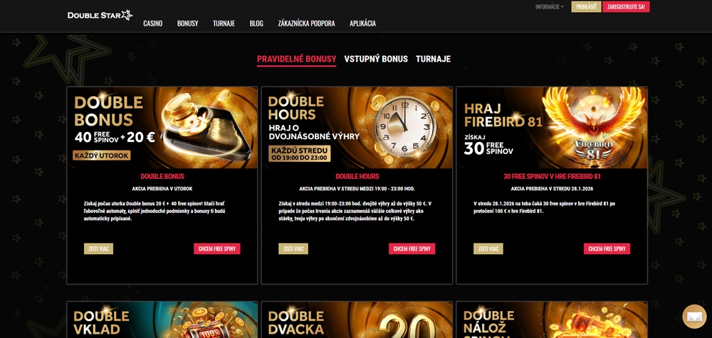 DoubleStar bonus bez vkladu