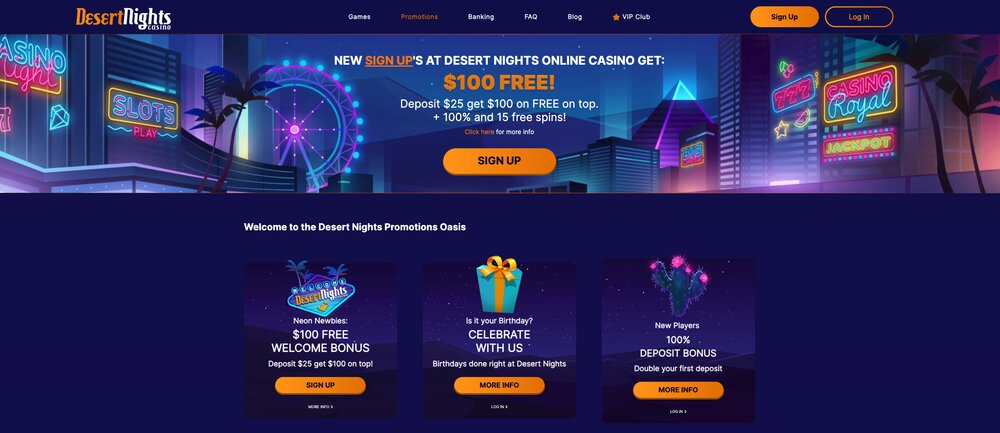 Desert Nights Casino promoakce