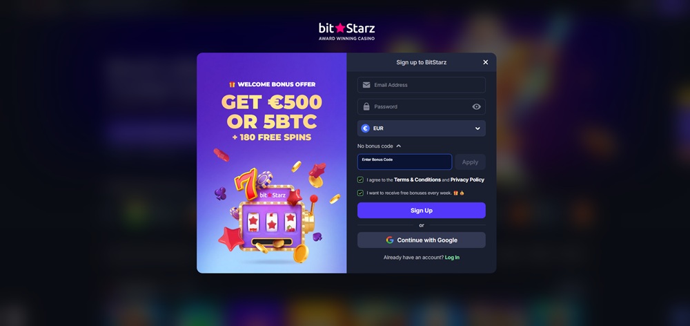 Bitstarz promo code úvodní