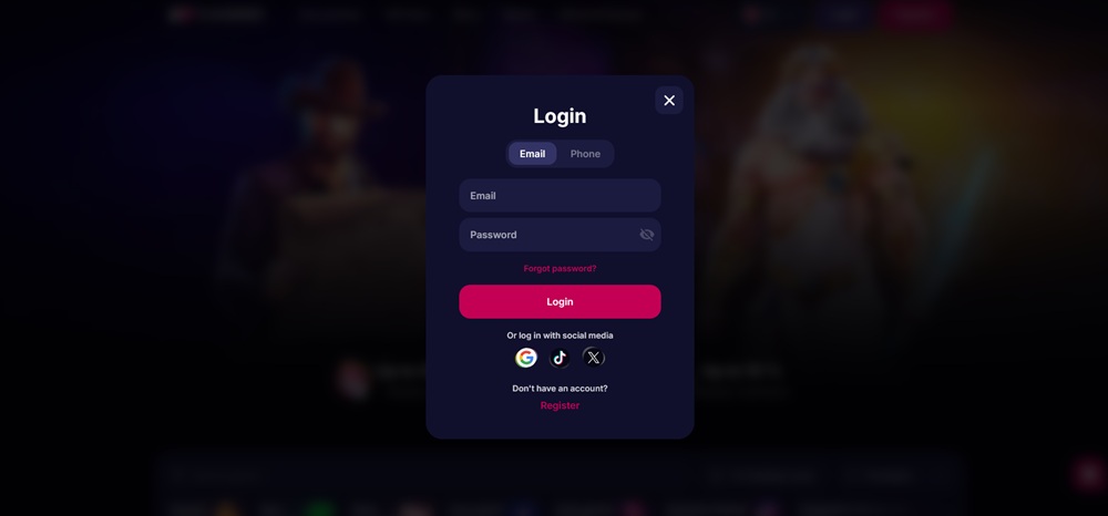 NV Casino login úvod