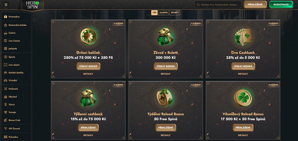  HeroSpin bonusy