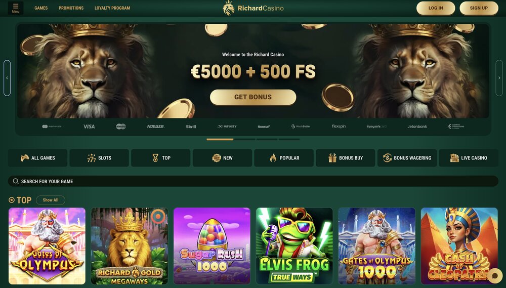 RichardCasino-Startseite