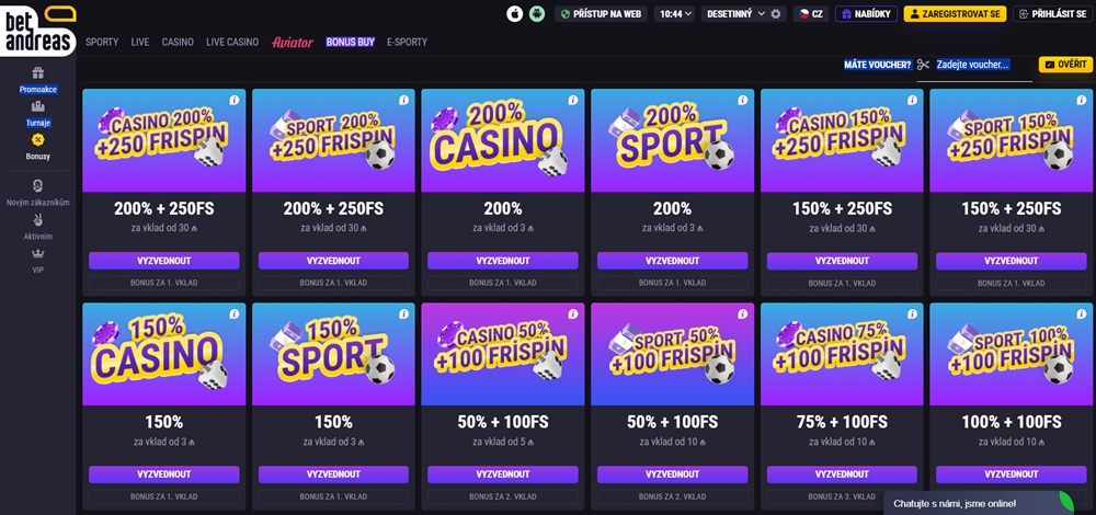 BetAndreas no deposit bonus1