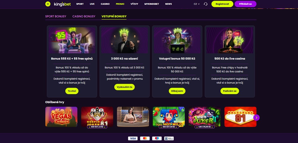 Kingsbet bonusy za registraci