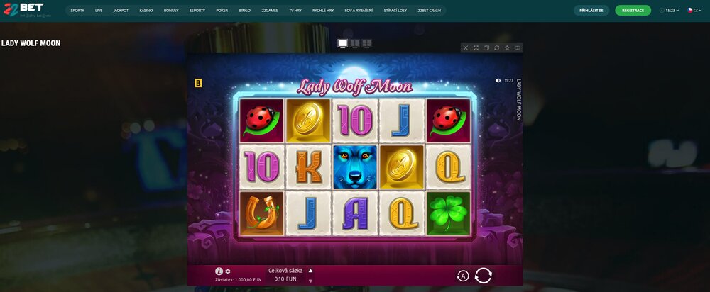 Lady Wolf Moon v 22BET