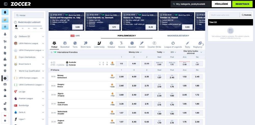 Sázková kancelář Zoccer 