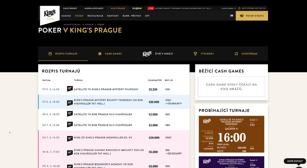 22856 Pokerové turnaje březen 2026 [9. – 15. března]