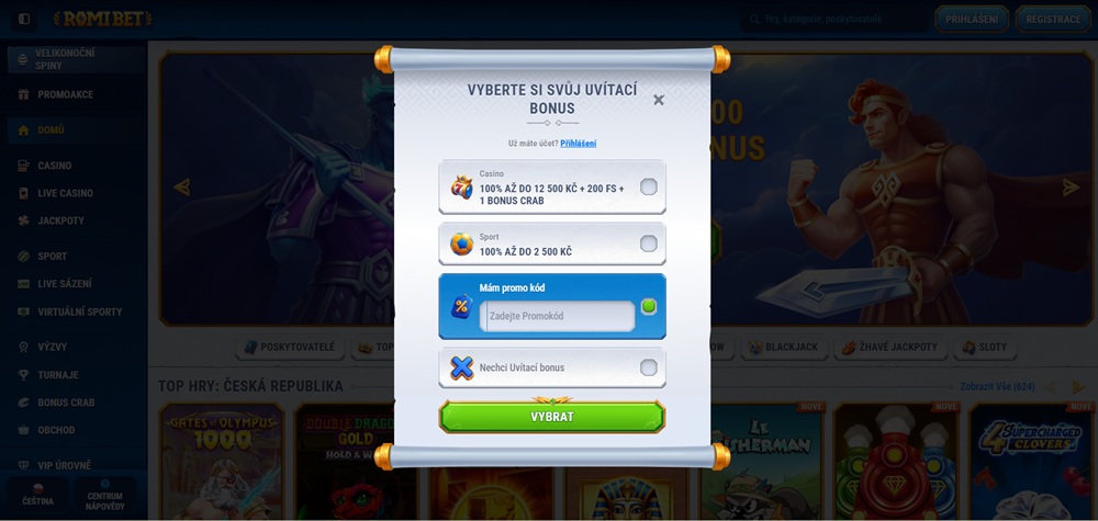 RomiBet promo code